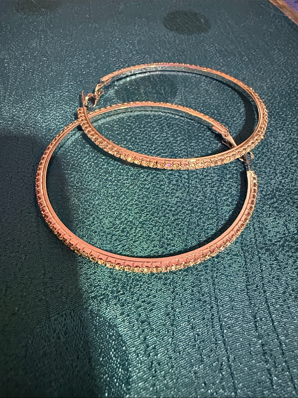 Silver-Tone Pavé Hoop Earrings - Elegant Women Jewelry